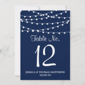 Die Saitenleuchten an der Blue Wedding Collection Einladung (Vorderseite)