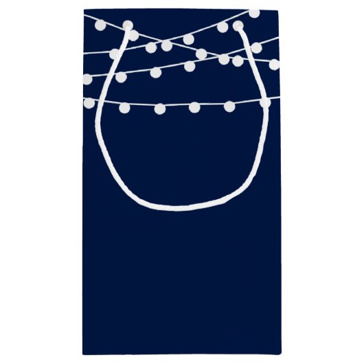 Die Saitenleuchten an der Blue Wedding Collection Kleine Geschenktüte (Rückseite)