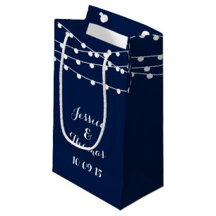 Die Saitenleuchten an der Blue Wedding Collection Kleine Geschenktüte