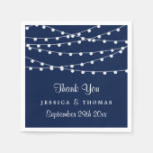 Die Saitenleuchten an der Blue Wedding Collection Serviette (Vorderseite)