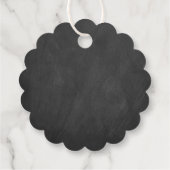 Die Saitenleuchten auf der Chalkboard-Hochzeitssam Geschenkanhänger (Rückseite)