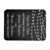 Die Saitenleuchten auf der Chalkboard-Hochzeitssam Magnet (Horizontal)