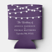 Die Saitenleuchten auf der Lila Hochzeitskollektio Dosenkühler (Rückseite)