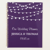 Die Saitenleuchten auf der Lila Hochzeitskollektio Planer (Vorderseite)