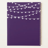 Die Saitenleuchten auf der Lila Hochzeitskollektio Planer (Rückseite)