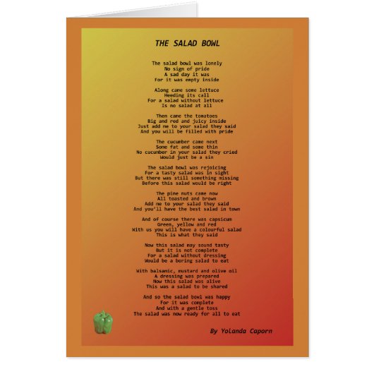 Die Salatschale-Blankokarte (Vorne)