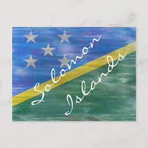 Die Salomonen beunruhigte Flagge Postkarte