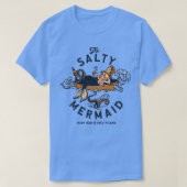 Die salzige Meerjungfrau Bar Fisch-Hütte Cool Retr T-Shirt (Design vorne)