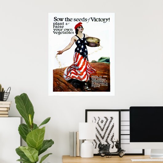 Die Samen des Sieges säen (restauriert) Poster (Heimbüro)