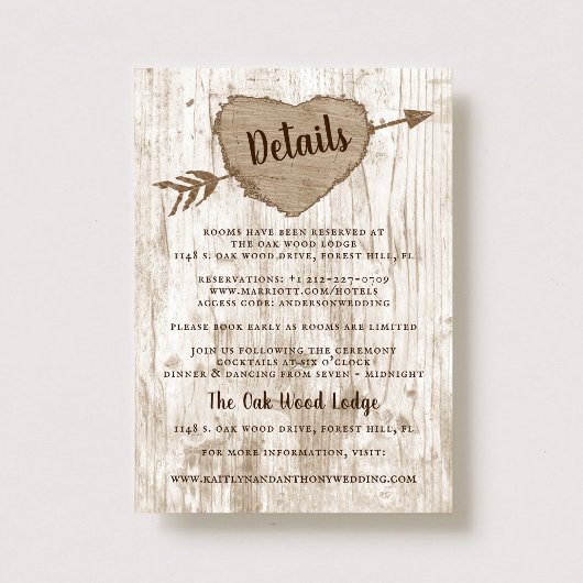 Die Sammlung "Carved Heart Tree Wedding" - Details Begleitkarte