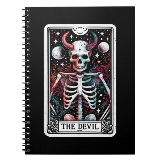 Die Sammlung der Devil Tarot Card Notebook Notizblock (Vorderseite)