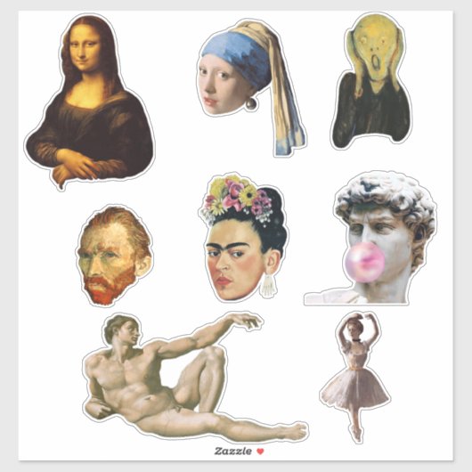 Die Sammlung der Klassiker zeitgenössischer Kunst Aufkleber (Blatt)