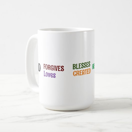 Die Sammlung Gottes Kaffeetasse (Vorderseite Links)
