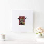 Die Sammlung repräsentiert den eklektischen Geist  Quadratische Wanduhr (Zuhause)