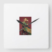 Die Sammlung repräsentiert den eklektischen Geist  Quadratische Wanduhr (Vorderseite)