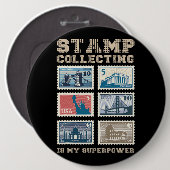 Die Sammlung von Briefmarke ist meine hochmoderne Button (Vorne & Hinten)