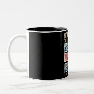 Die Sammlung von Briefmarke ist meine hochmoderne Zweifarbige Tasse