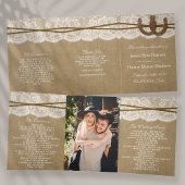 Die Sammlung von Kraft, Spitzen und Hufeisen Dreifach-gefaltete Programmkarte