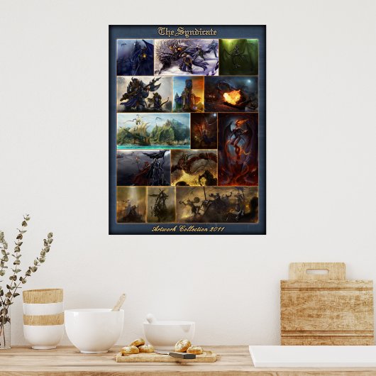 Die Sammlung von Kunstwerken Poster (Küche)