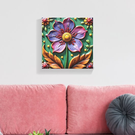 Die Samt-Blüte Leinwanddruck (Insitu (Wohnzimmer))
