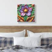 Die Samt-Blüte Leinwanddruck (Insitu (Schlafzimmer))