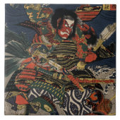 Die Samurai-Krieger Tadanori und Noritsune Fliese (Vorderseite)