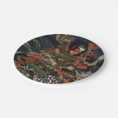 Die Samurai-Krieger Tadanori und Noritsune Pappteller (Schrägansicht)