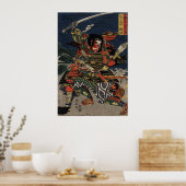 Die Samurai-Krieger Tadanori und Noritsune Poster (Küche)