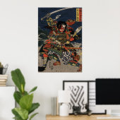 Die Samurai-Krieger Tadanori und Noritsune Poster (Heimbüro)