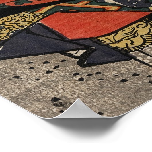 Die Samurai-Krieger Tadanori und Noritsune Poster (Ecke)