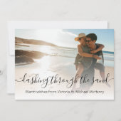 Die Sand Tropical Holiday Card zum Ausspannen Einladung (Vorderseite)