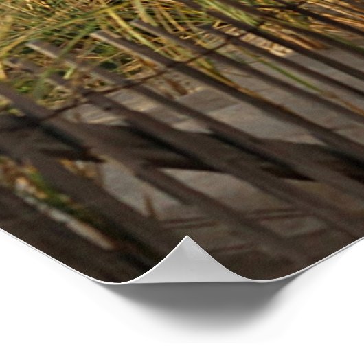 Die Sanddünen im Zaun Poster (Ecke)