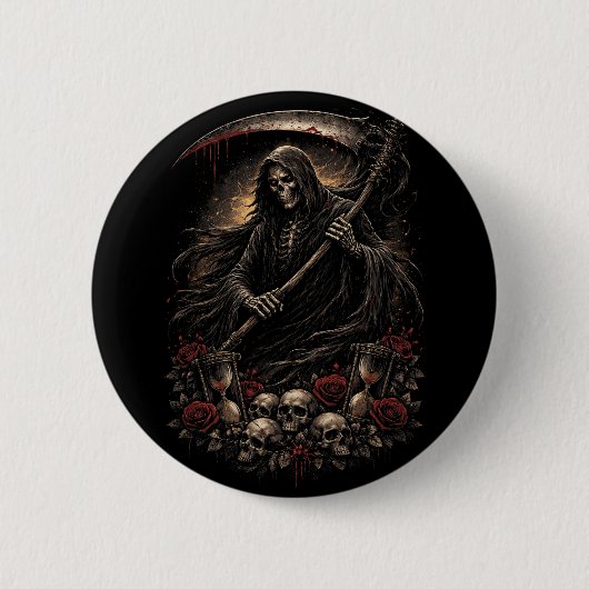 Die Sanduhr des Schnitters Button (Vorderseite)