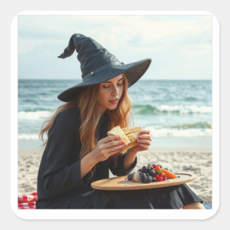 Die "sandWITCH" Quadratischer Aufkleber