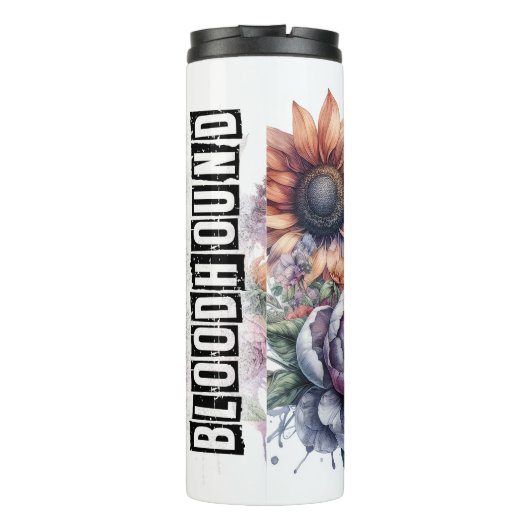 Die sanfte, blumengeschmückte Serenität des Bloodh Thermosbecher (Rückseite)