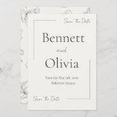 Die sanfte Jahreszeit spart das Datum Save The Date (Vorne/Hinten)