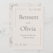 Die sanfte Jahreszeit spart das Datum Save The Date (Vorne/Hinten)