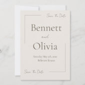 Die sanfte Jahreszeit spart das Datum Save The Date (Vorderseite)