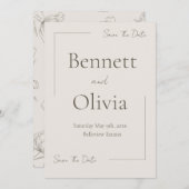 Die sanfte Jahreszeit spart das Datum Save The Date (Vorne/Hinten)