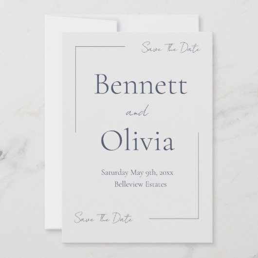 Die sanfte Jahreszeit spart das Datum Save The Date (Vorderseite)