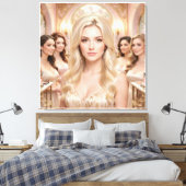 Die sanfte Mädchenromantik-Porträt Leinwanddruck (Insitu (Schlafzimmer))