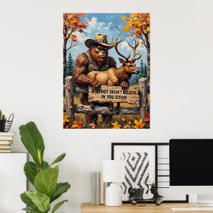 Die sanften Giganten des Herbstes: Sasquatch und d Poster