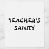 Die Sanität des Lehrers Weinetikett (Einzelnes Label)