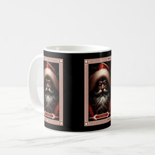 Die Santa Tarot Card Kaffeetasse (Vorderseite Links)