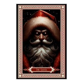 Die Santa Tarot Card Poster
