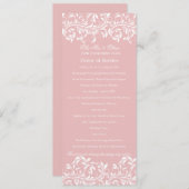 Die Sarah Jane Pink & White Order of Service Programm (Vorne/Hinten)