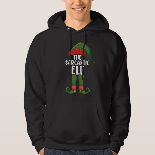 Die Sarcastic Elf Familie Matching Group Weihnacht Hoodie (Vorderseite)