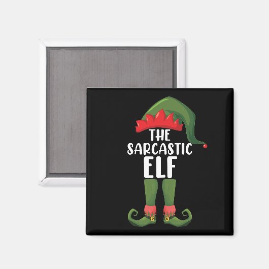 Die Sarcastic Elf Familie Matching Group Weihnacht Magnet (Vorderseite/Rückseite)