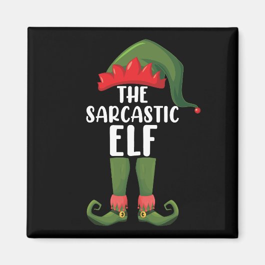 Die Sarcastic Elf Familie Matching Group Weihnacht Magnet (Vorne)