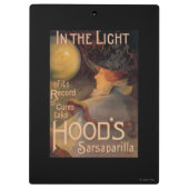 Die Sarsaparille-förderndes Plakat der Haube Klemmbrett (Rückseite)